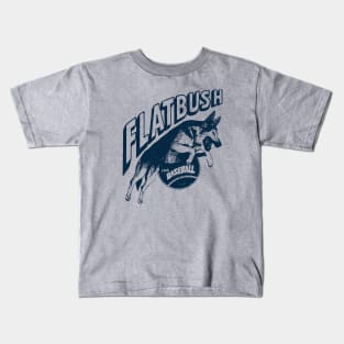 Vintage German Shepard Flatbush Baseball Mascot Team Kids T-Shirt